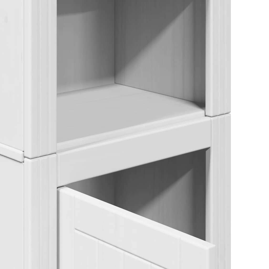 Bathroom Cabinet "BODO" White and Brown 44x30x160 cm