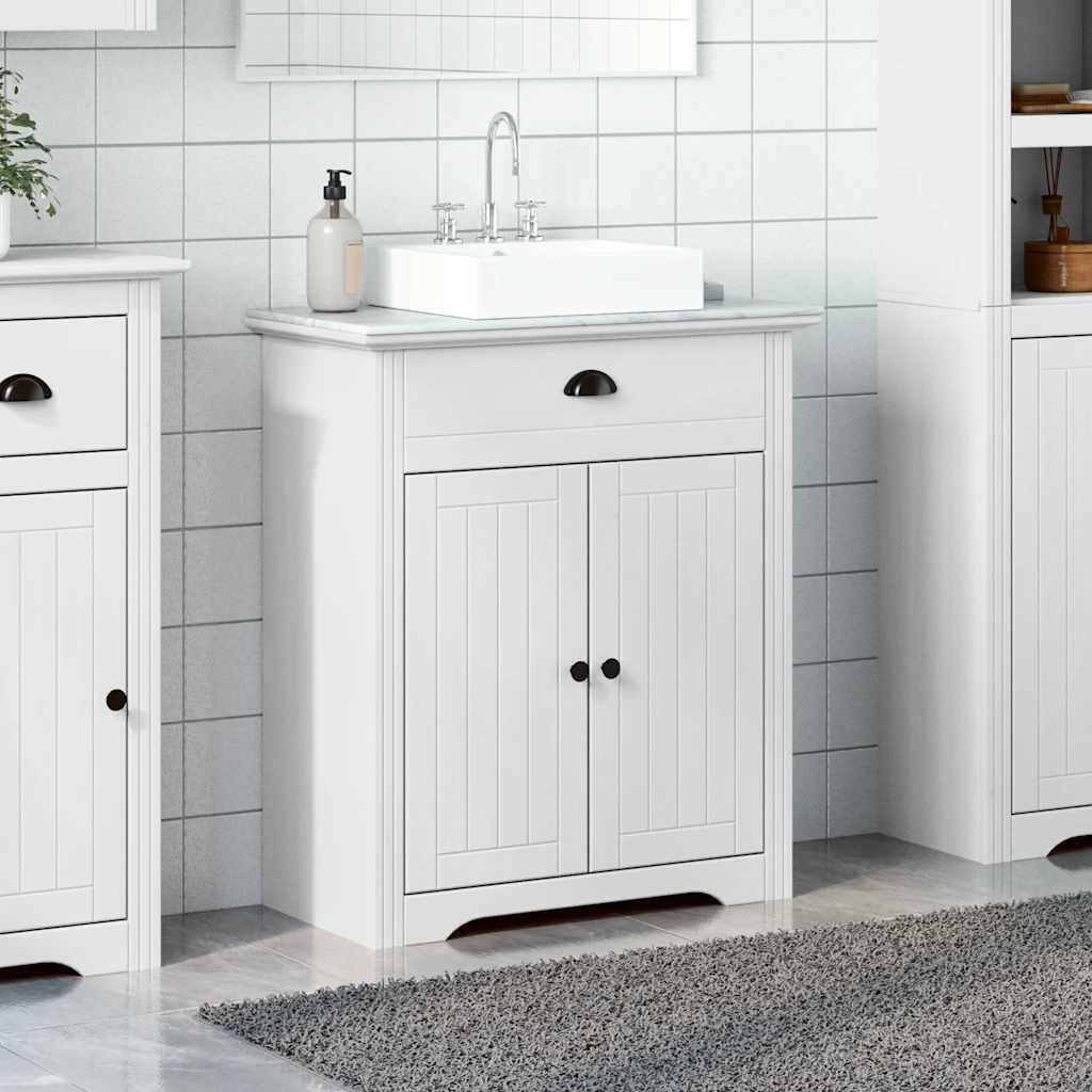 Bathroom Sink Cabinet "BODO" White 70x35x80 cm