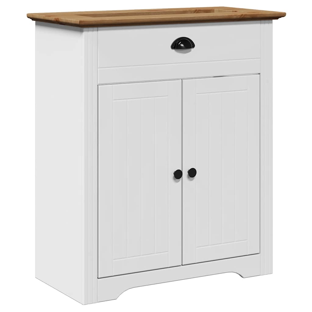 Bathroom Sink Cabinet "BODO" White and Brown 70x35x80 cm