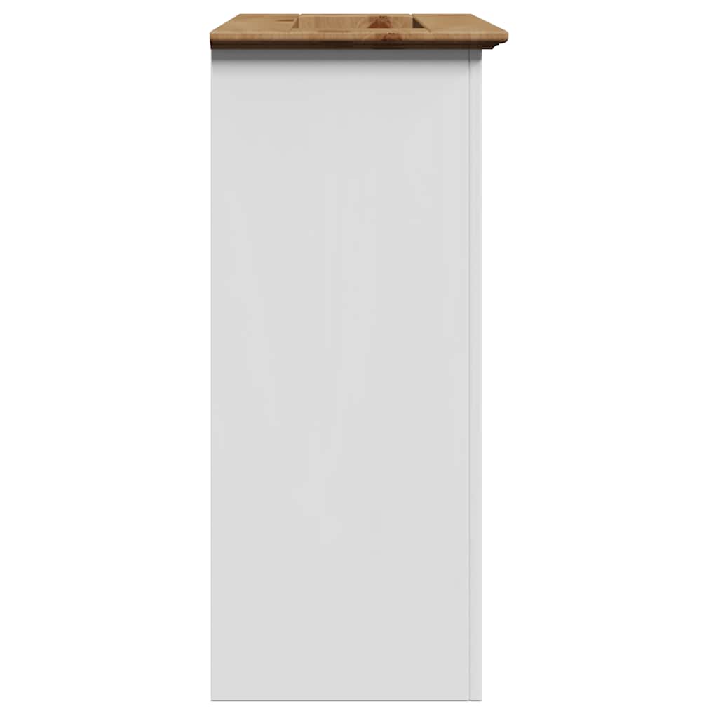 Bathroom Sink Cabinet "BODO" White and Brown 70x35x80 cm