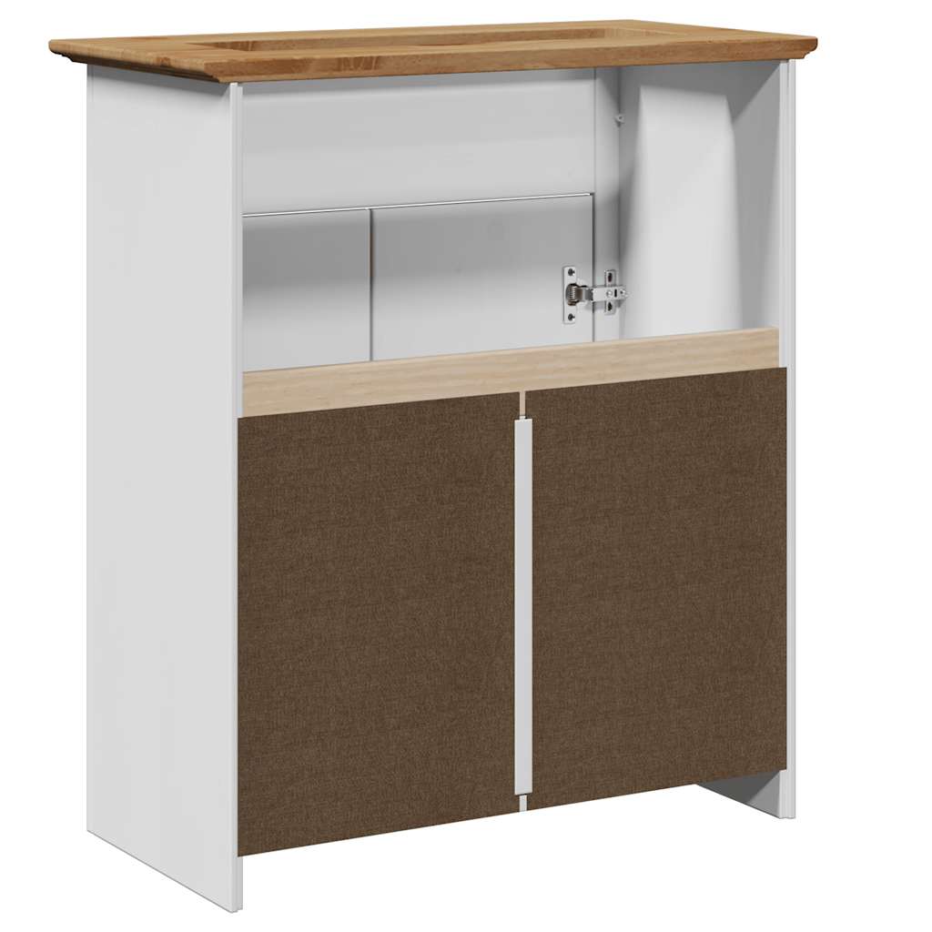 Bathroom Sink Cabinet "BODO" White and Brown 70x35x80 cm