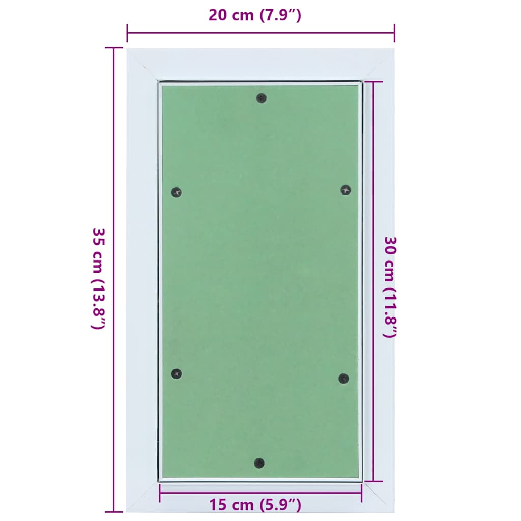 Access Panel Green and Silver 20 x 35 cm