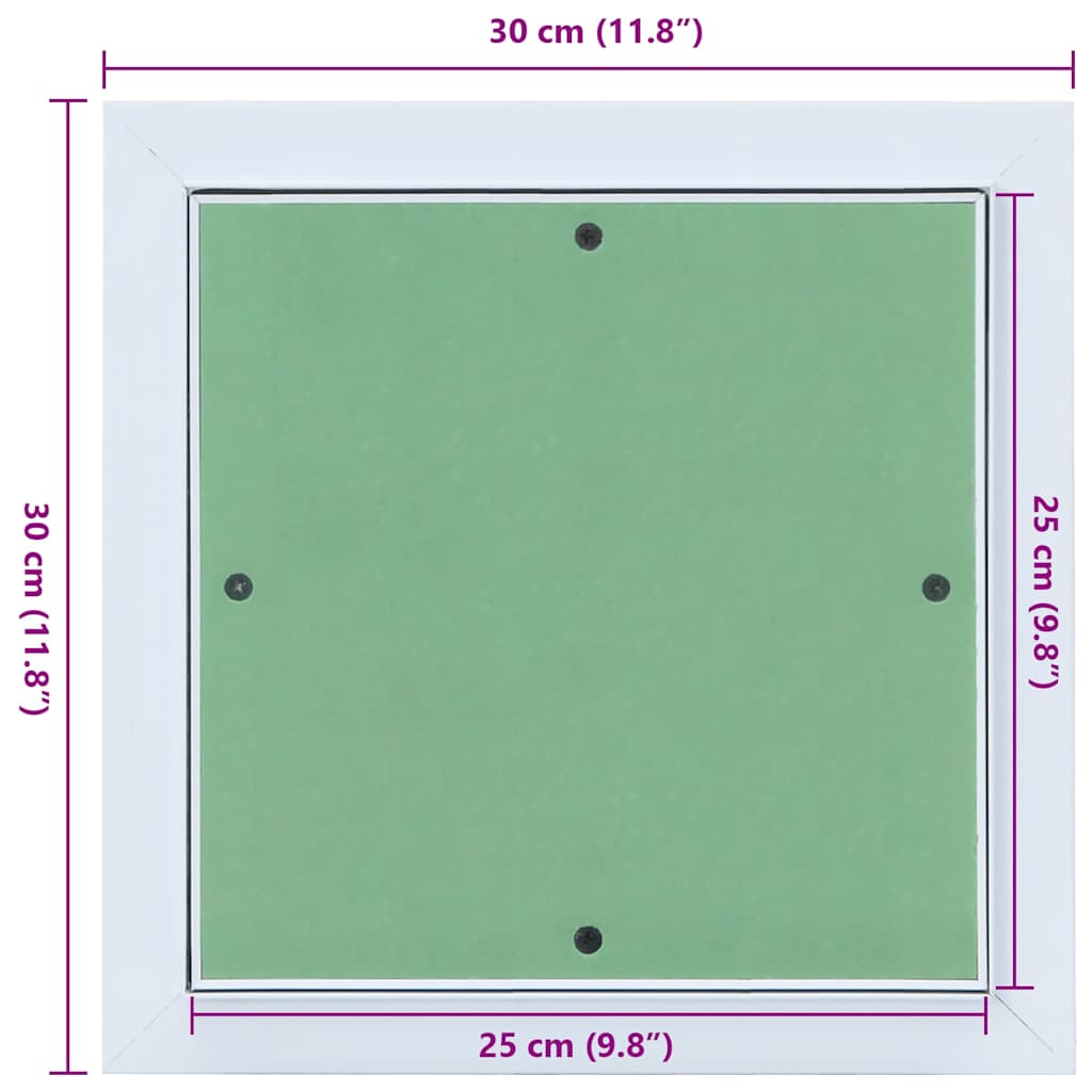 Access Panel Green and Silver 30 x 30 cm