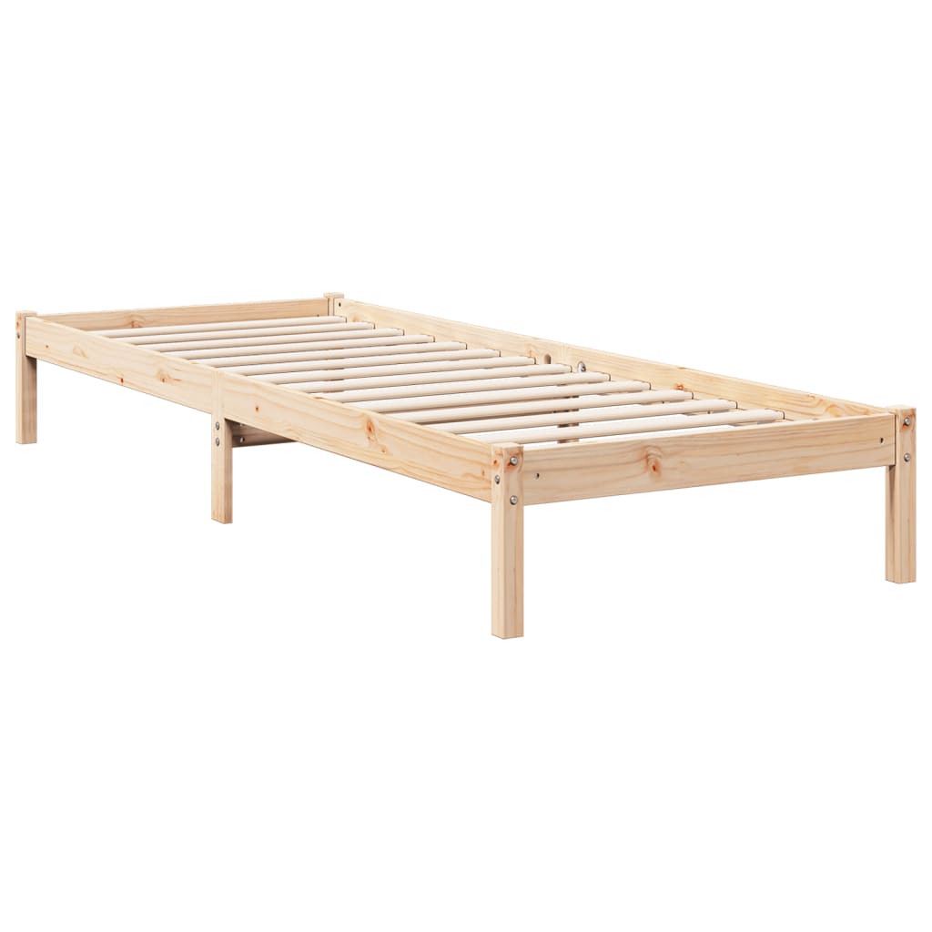 Extra Long Bed Frame without Mattress 80x210 cm Solid Wood Pine