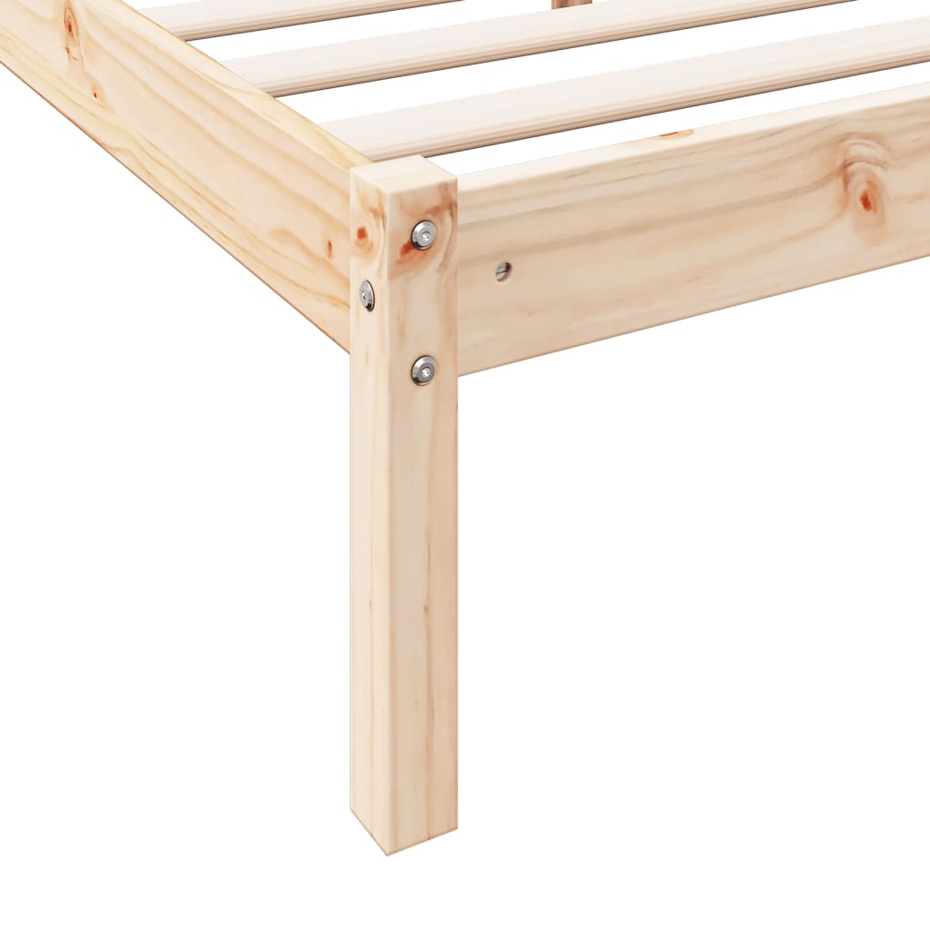 Extra Long Bed Frame without Mattress 80x210 cm Solid Wood Pine