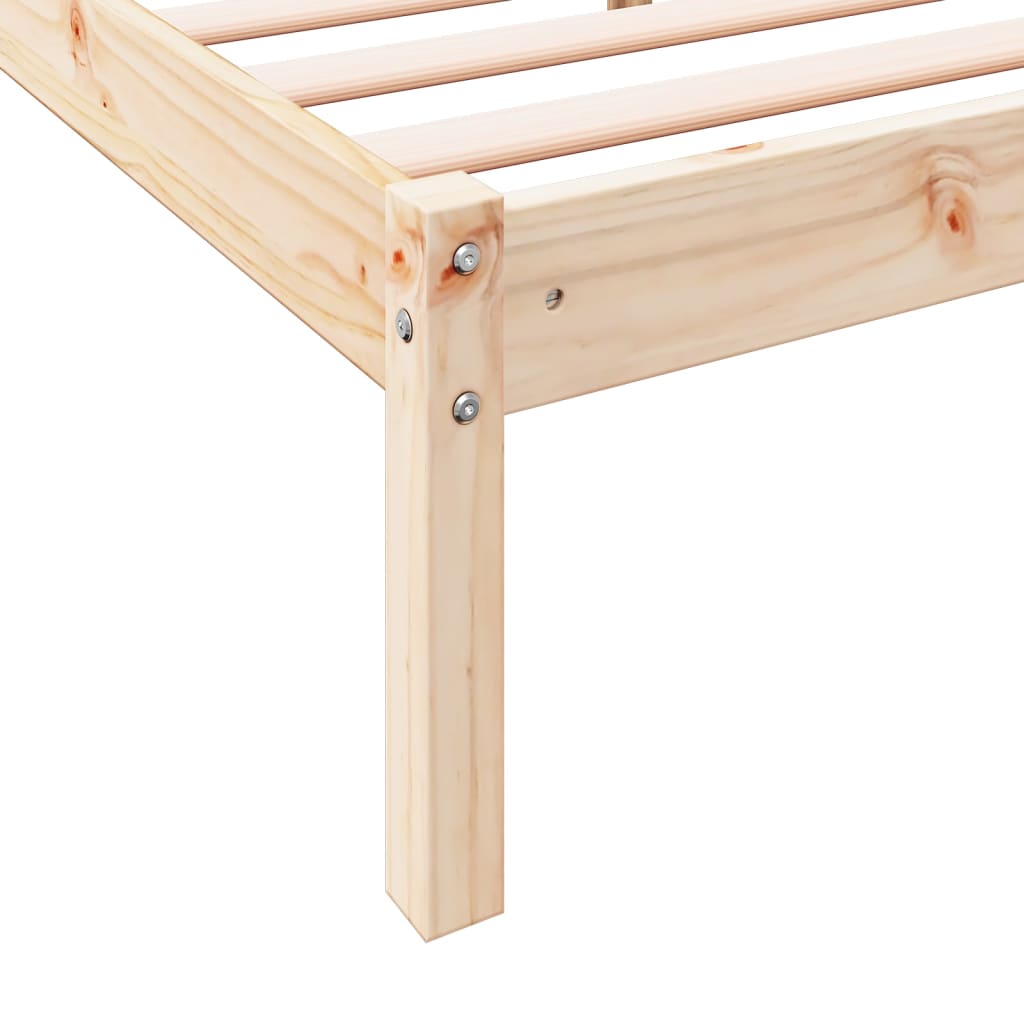 Extra Long Bed Frame without Mattress 160x210 cm Solid Wood Pine