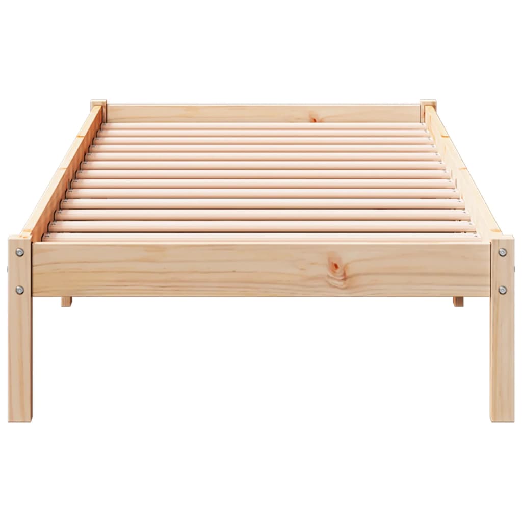 Extra Long Bed Frame without Mattress 100x220 cm Solid Wood Pine