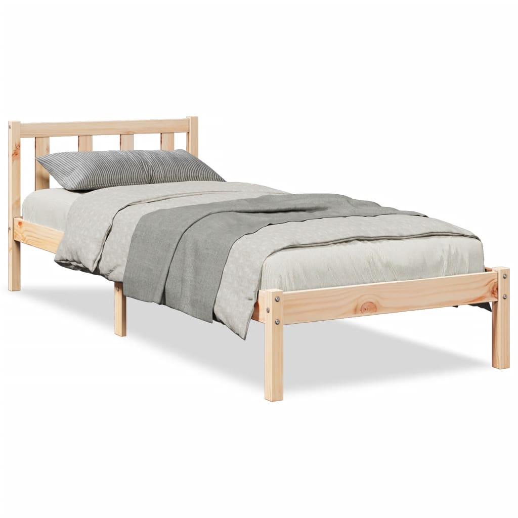 vidaXL Extra Long Bed Frame without Mattress 90x220 cm Solid Wood Pine