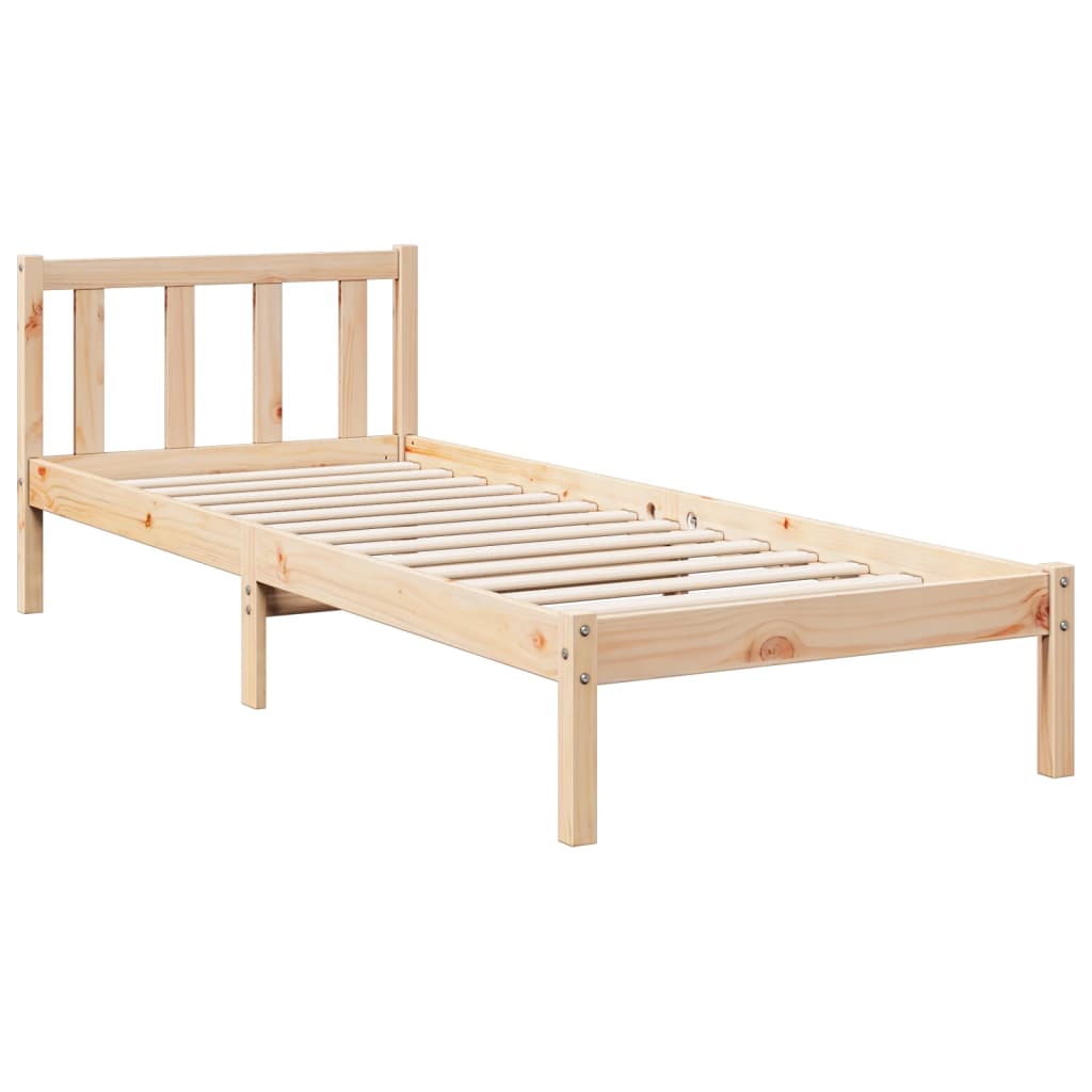 vidaXL Extra Long Bed Frame without Mattress 90x220 cm Solid Wood Pine