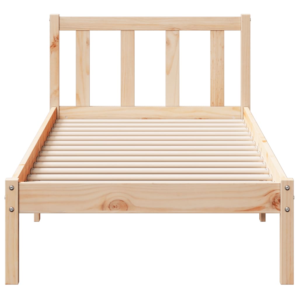 vidaXL Extra Long Bed Frame without Mattress 90x220 cm Solid Wood Pine