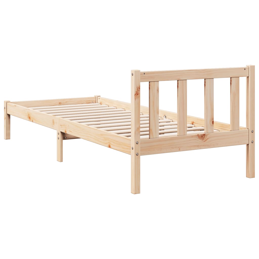 vidaXL Extra Long Bed Frame without Mattress 90x220 cm Solid Wood Pine