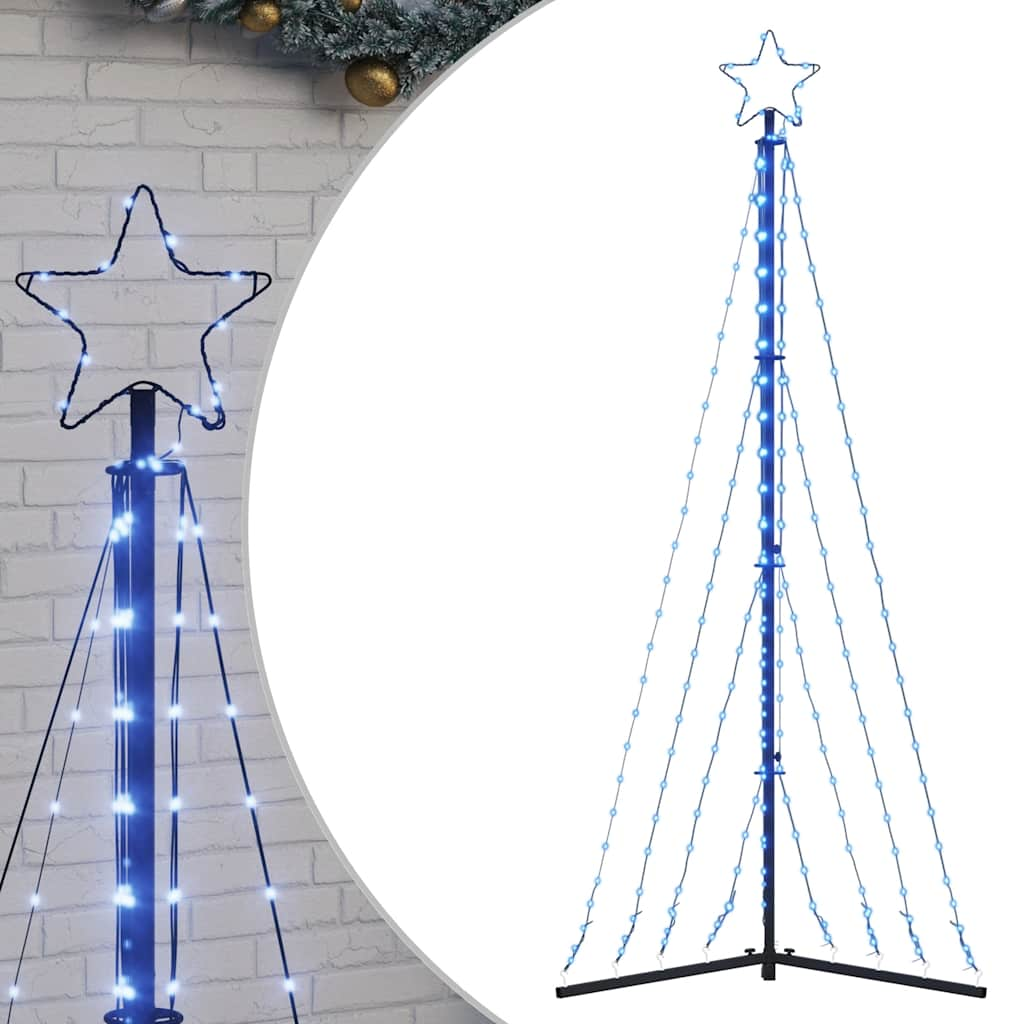 vidaXL LED Christmas Tree 339 LEDs Blue 187 cm