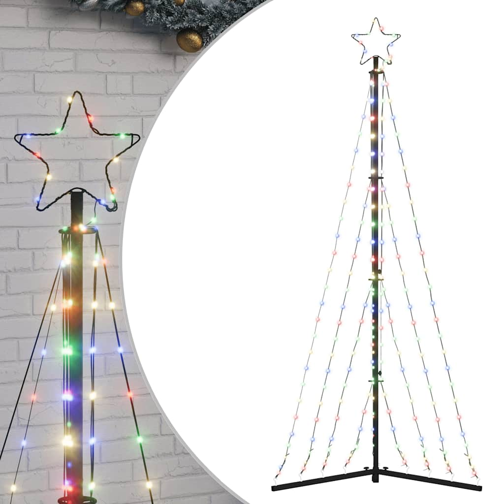 vidaXL LED Christmas Tree 339 LEDs Colorful 187 cm