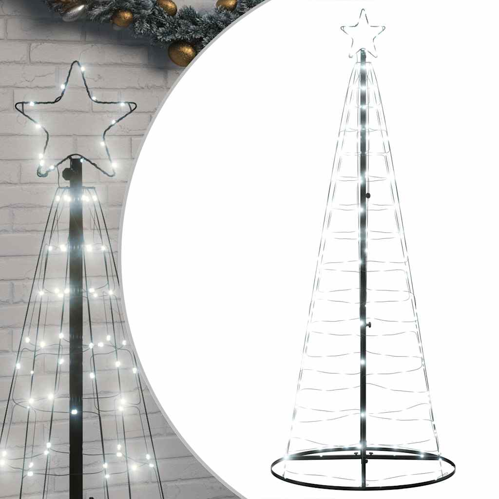 vidaXL LED Christmas Tree 200 LEDs Cold White 182 cm