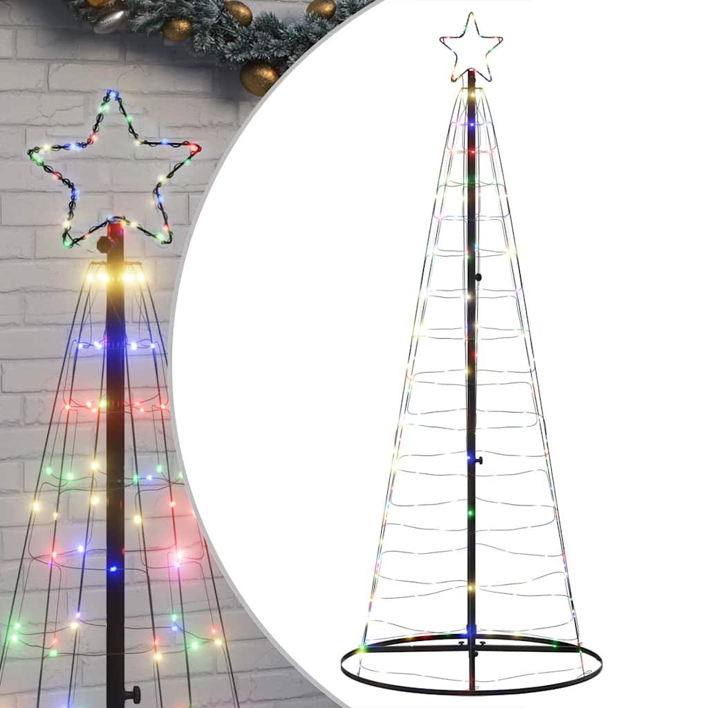 vidaXL LED Christmas Tree 200 LEDs Colorful 182 cm