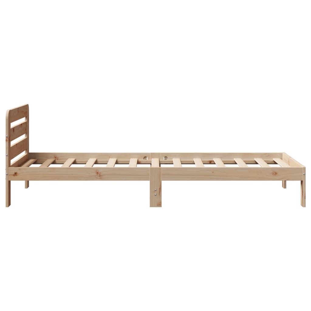 Bed Frame without Mattress 90x200 cm Solid Wood Pine