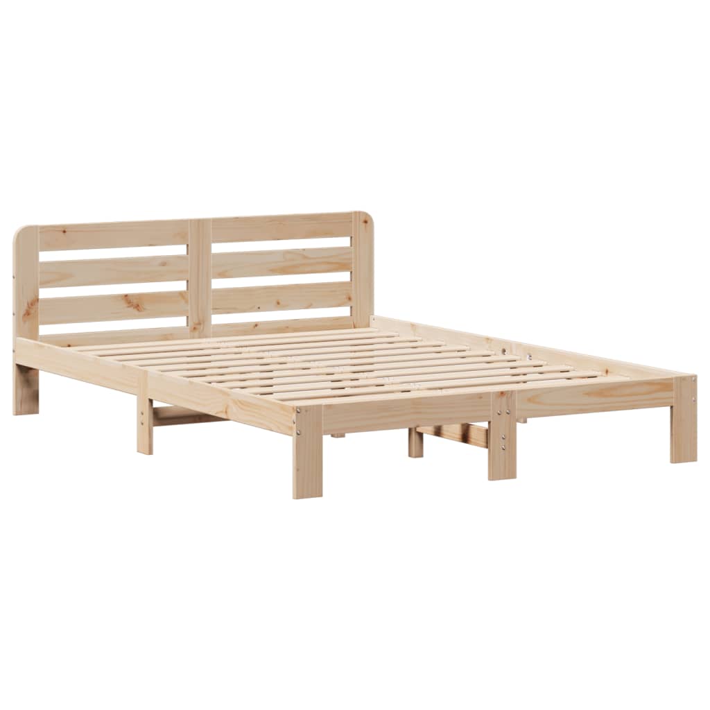 Bed Frame without Mattress 160x200 cm Solid Wood Pine