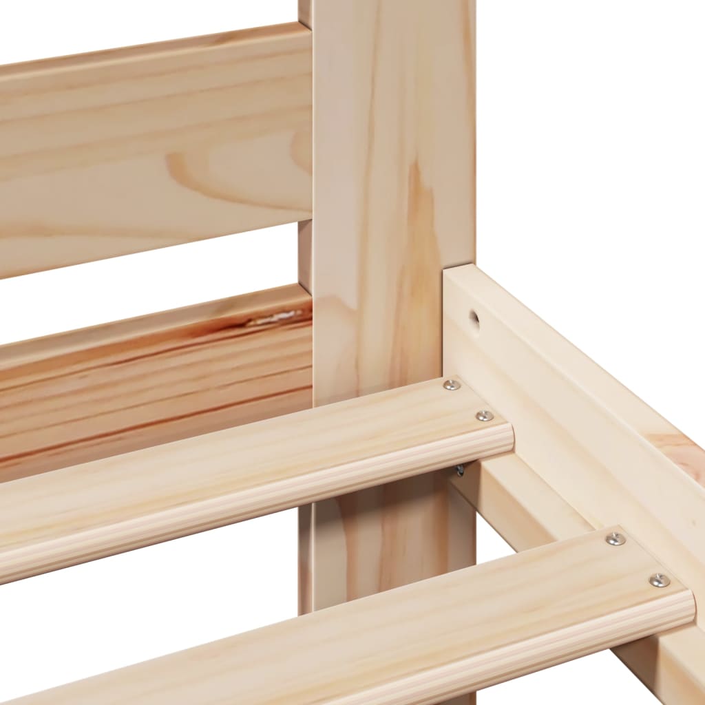 Bed Frame without Mattress 200x200 cm Solid Wood Pine