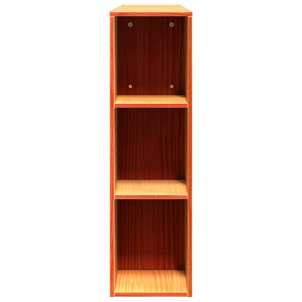 Headboard with Storage Wax Brown 140 cm Solid Wood Pine