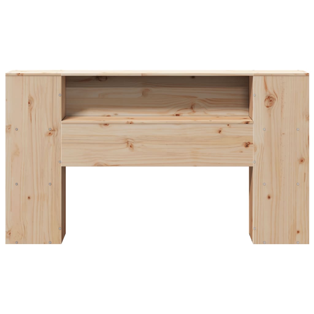 Headboard with Storage 135 cm Solid Wood Pine