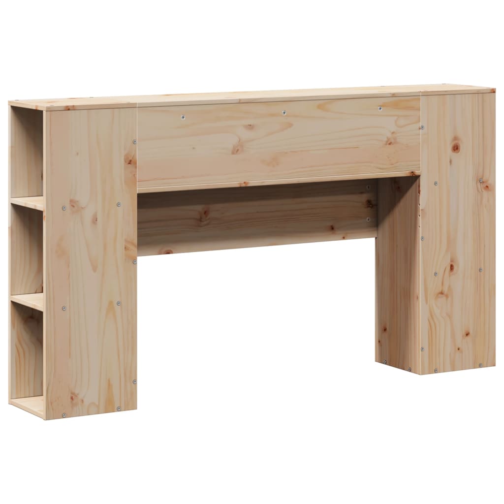 Headboard with Storage 135 cm Solid Wood Pine