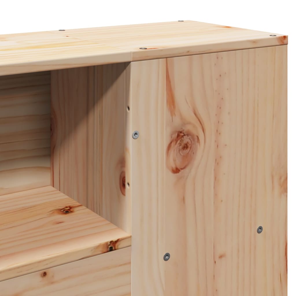 Headboard with Storage 135 cm Solid Wood Pine