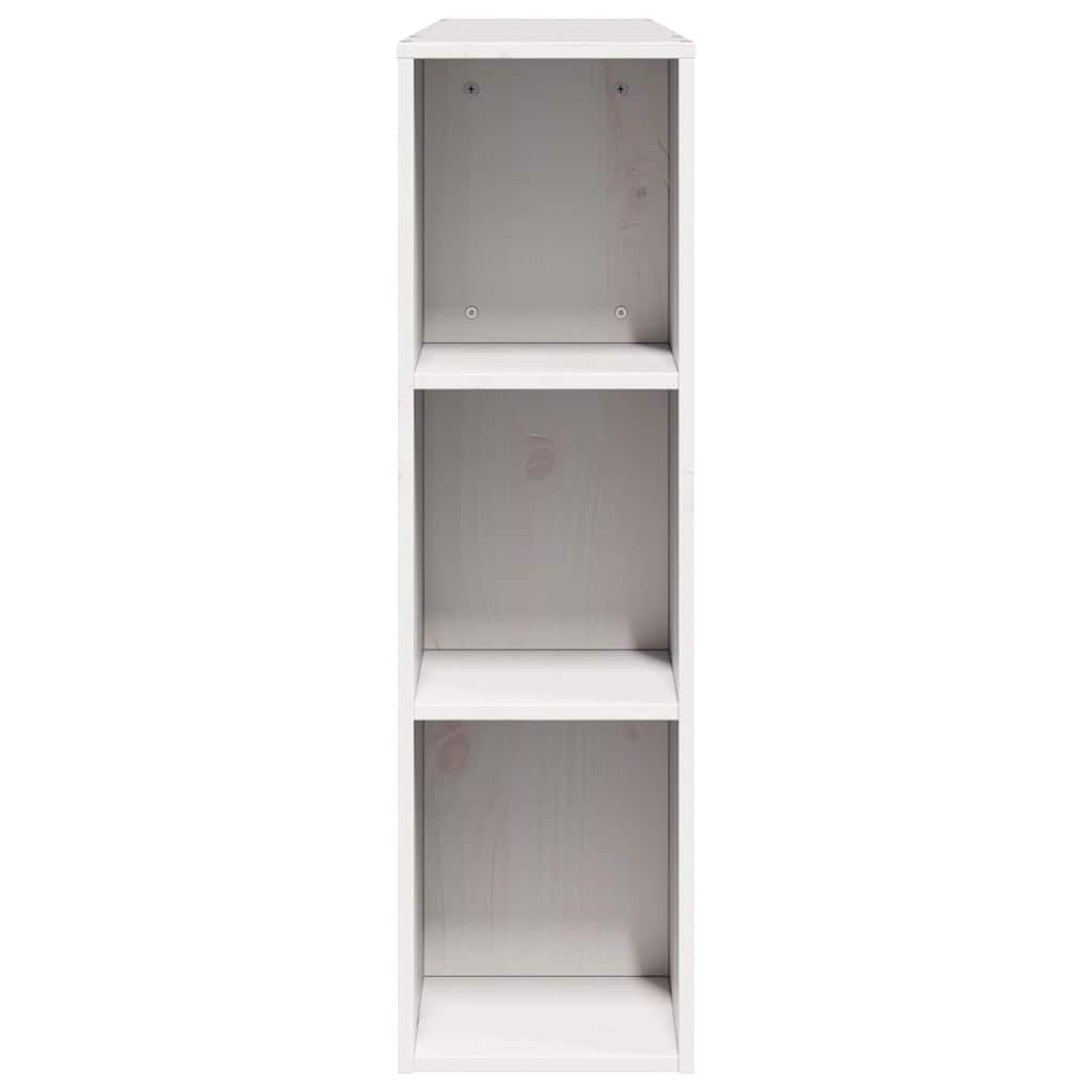 Headboard with Storage White 135 cm Solid Wood Pine