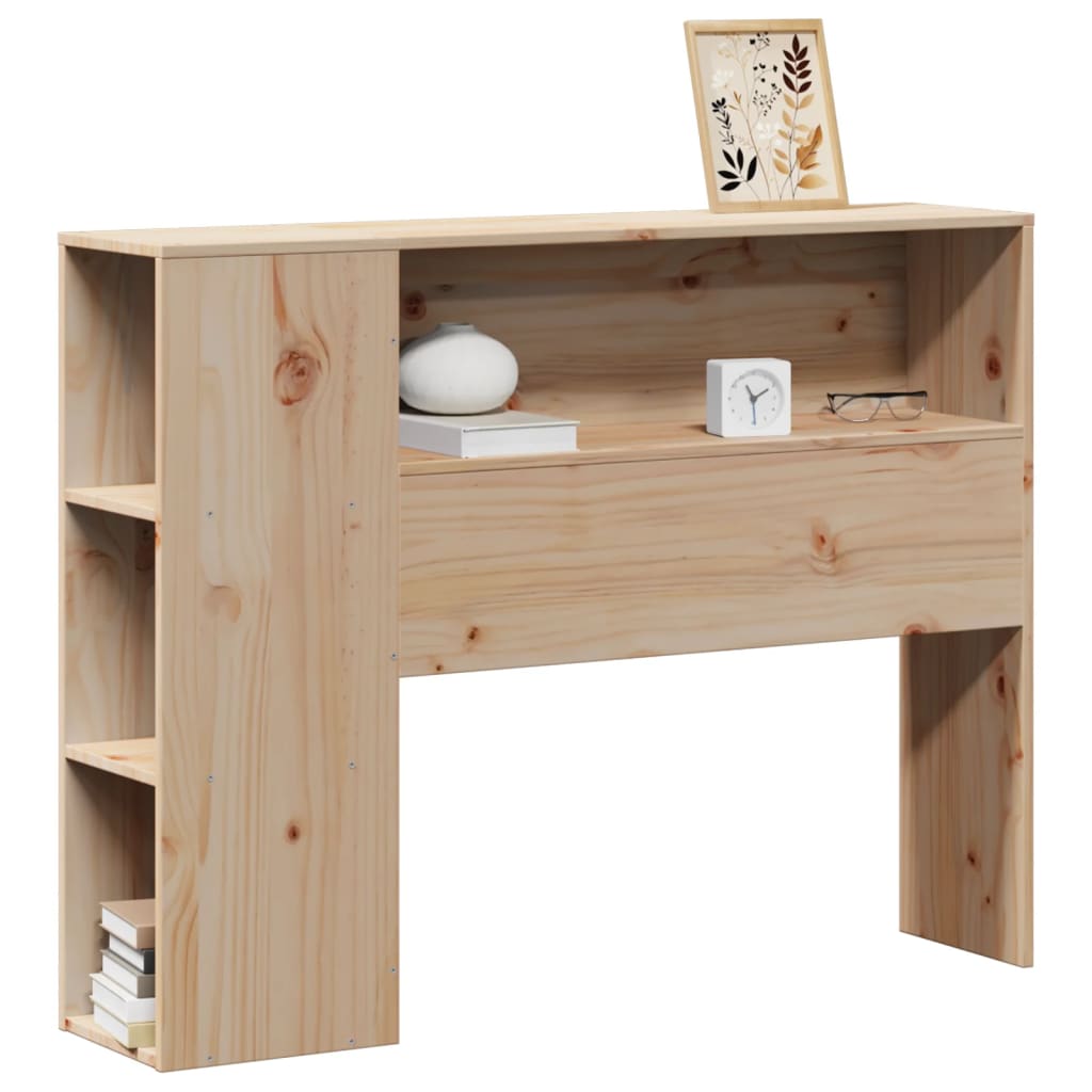 Headboard with Storage 75 cm Solid Wood Pine