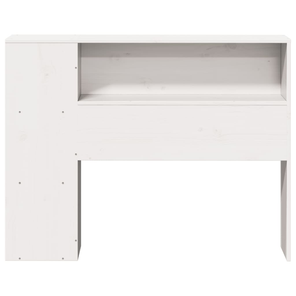 Headboard with Storage White 75 cm Solid Wood Pine