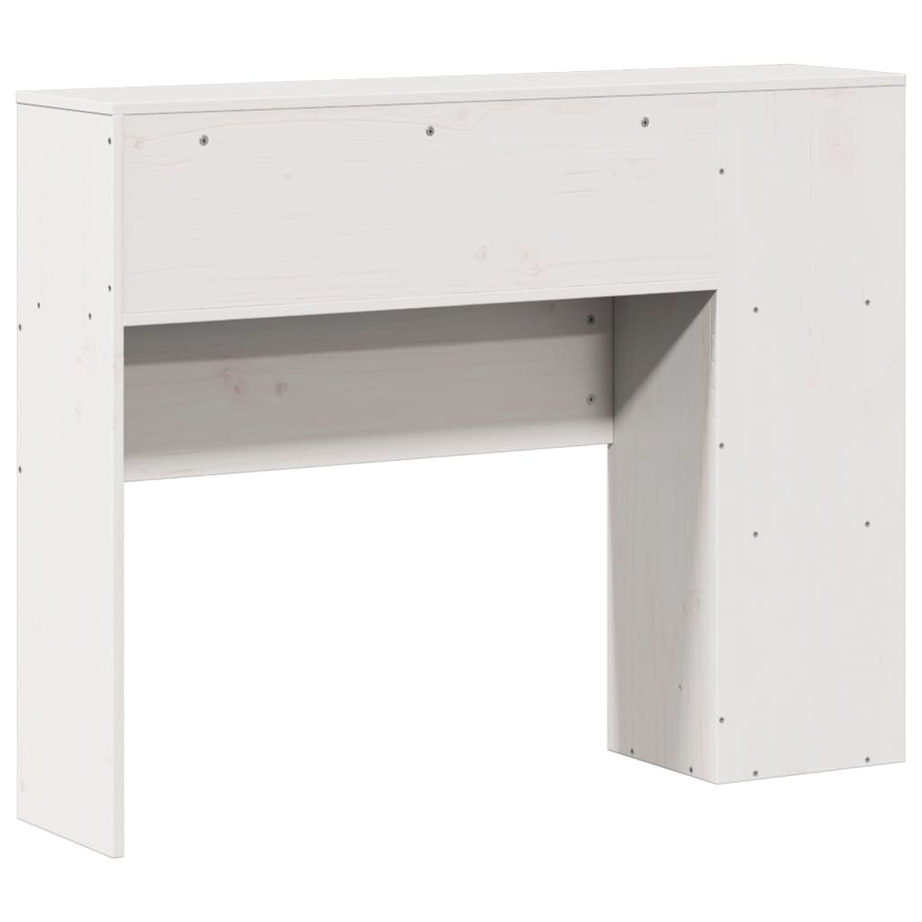 Headboard with Storage White 75 cm Solid Wood Pine
