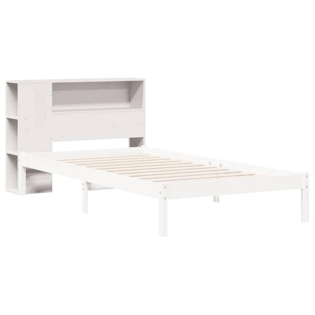 Headboard with Storage White 75 cm Solid Wood Pine