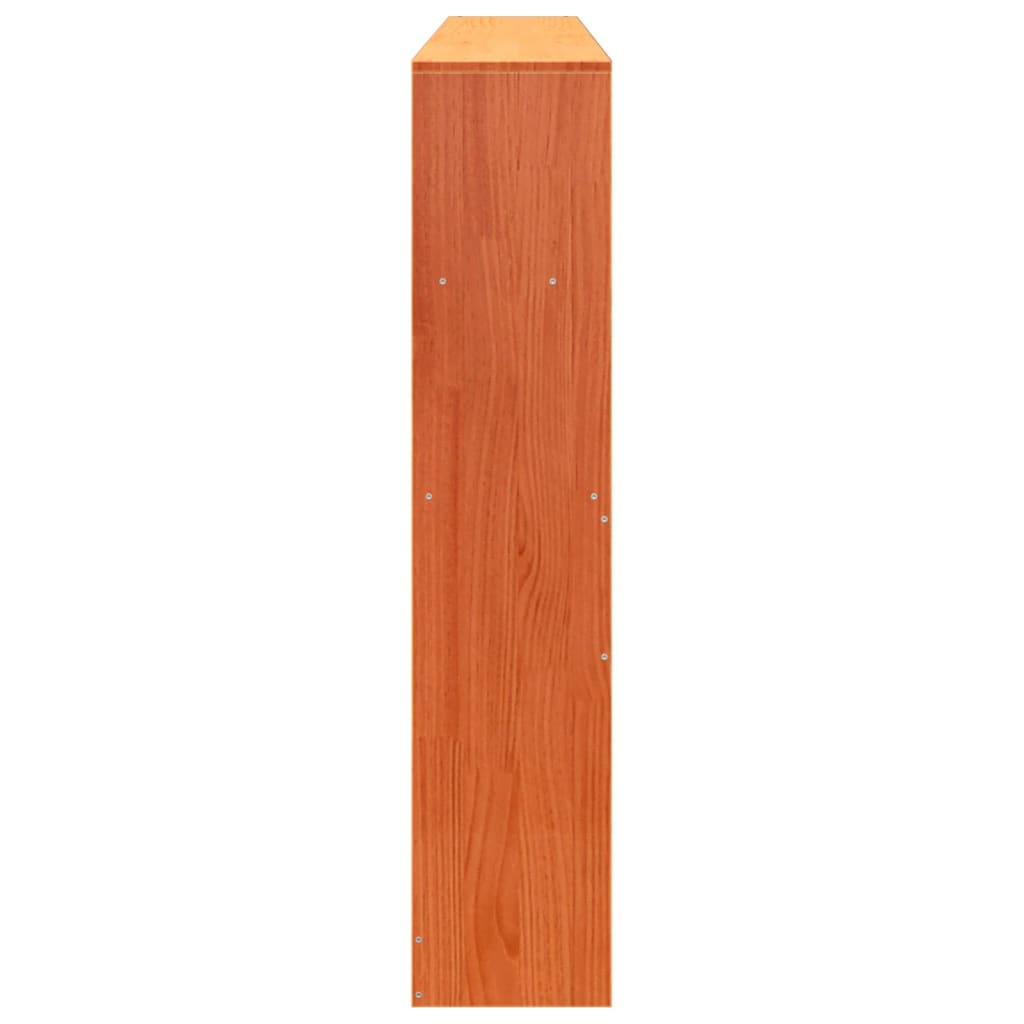 Headboard with Storage Wax Brown 180 cm Solid Wood Pine