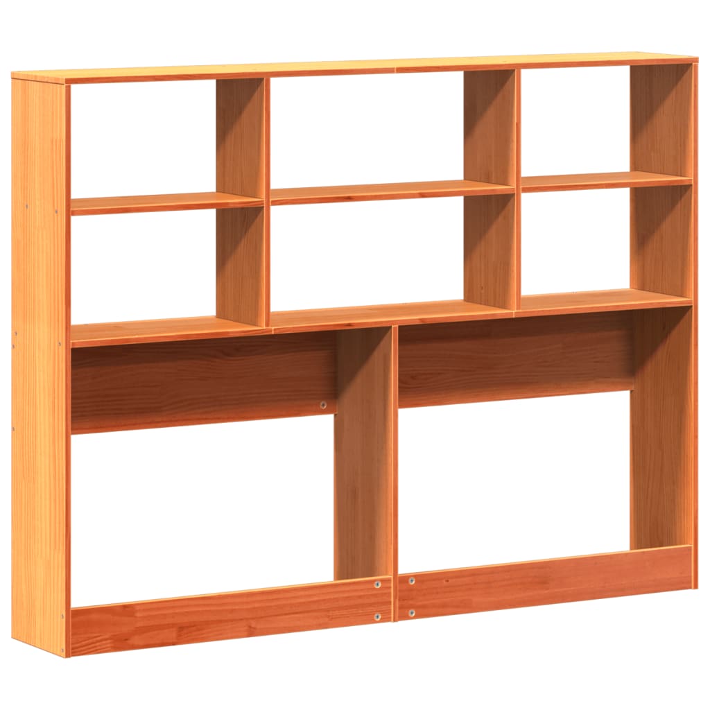 Headboard with Storage Wax Brown 150 cm Solid Wood Pine