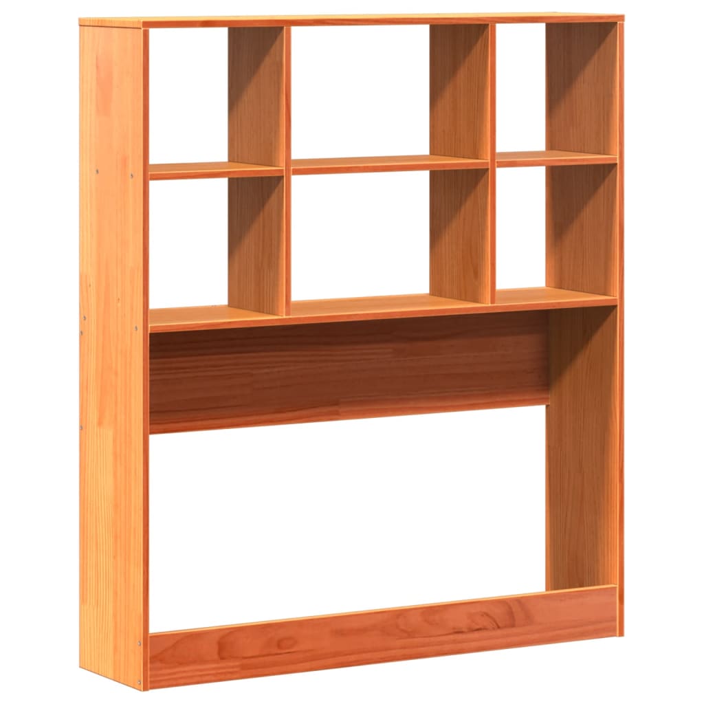 Headboard with Storage Wax Brown 100 cm Solid Wood Pine