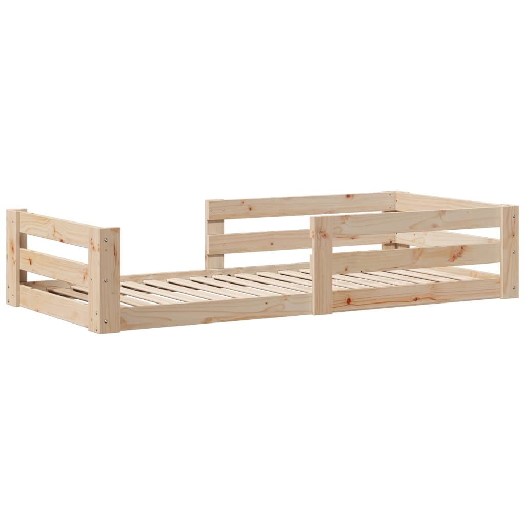 Bed Frame without Mattress 90x200 cm Solid Wood Pine