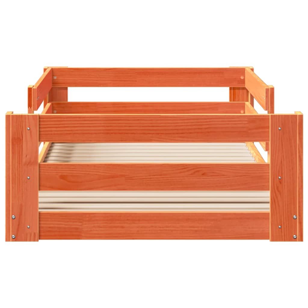 Bed Frame | Wax brown | Solid pine wood | Single | Bed Frame