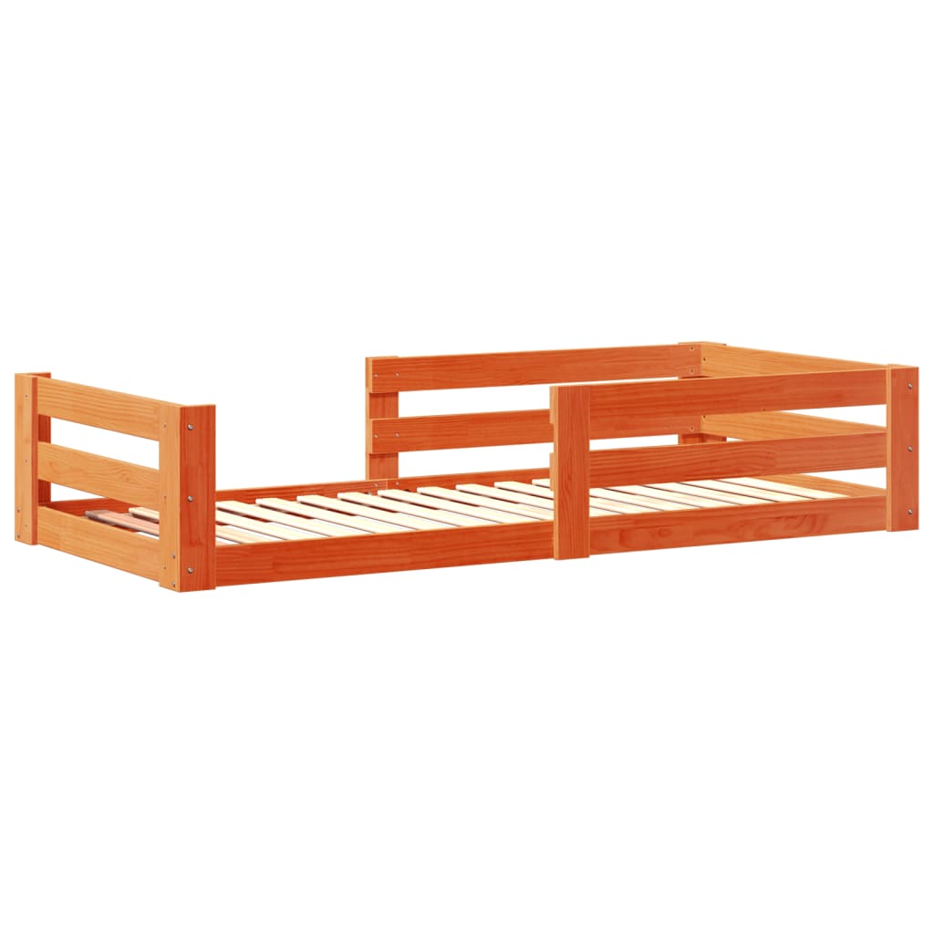 Bed Frame | Wax brown | Solid pine wood, Plywood | Single | Bed Frame