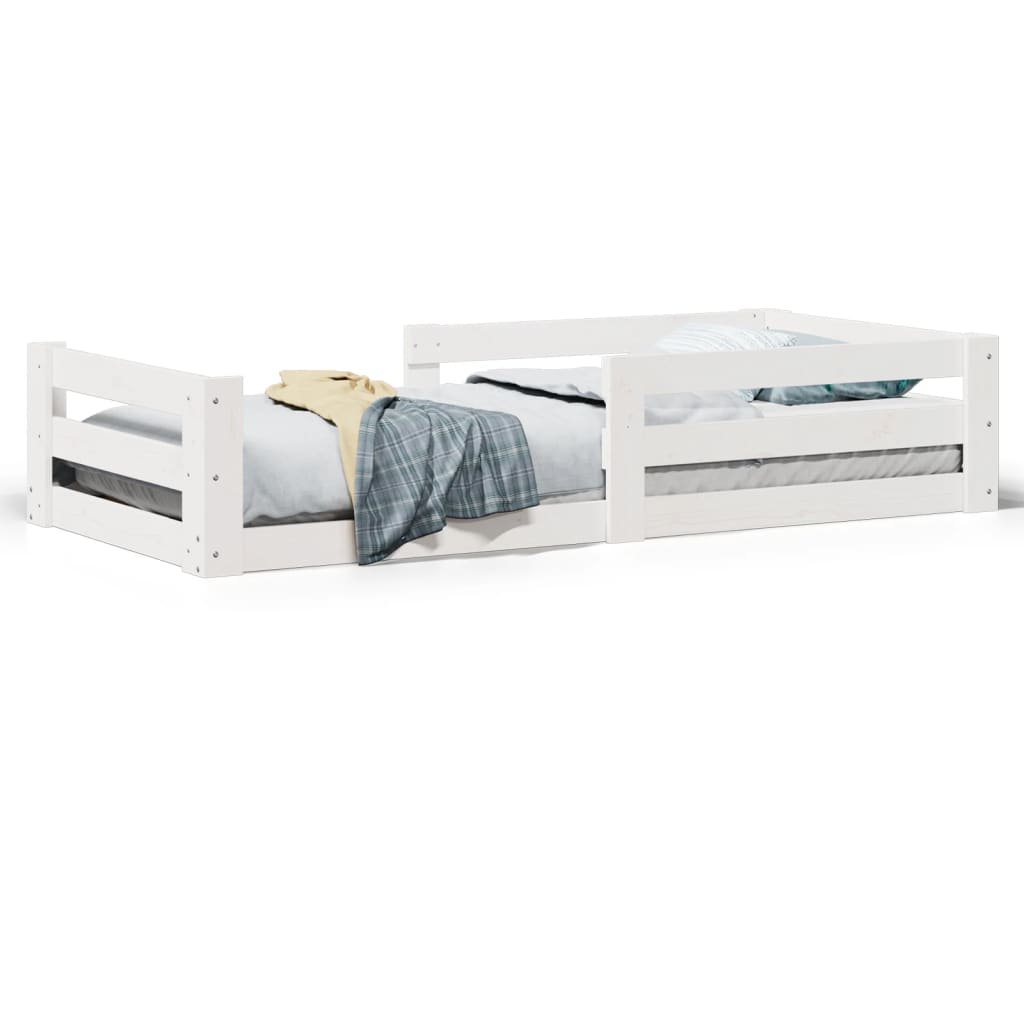 Bed Frame without Mattress White 80x160 cm Solid Wood Pine