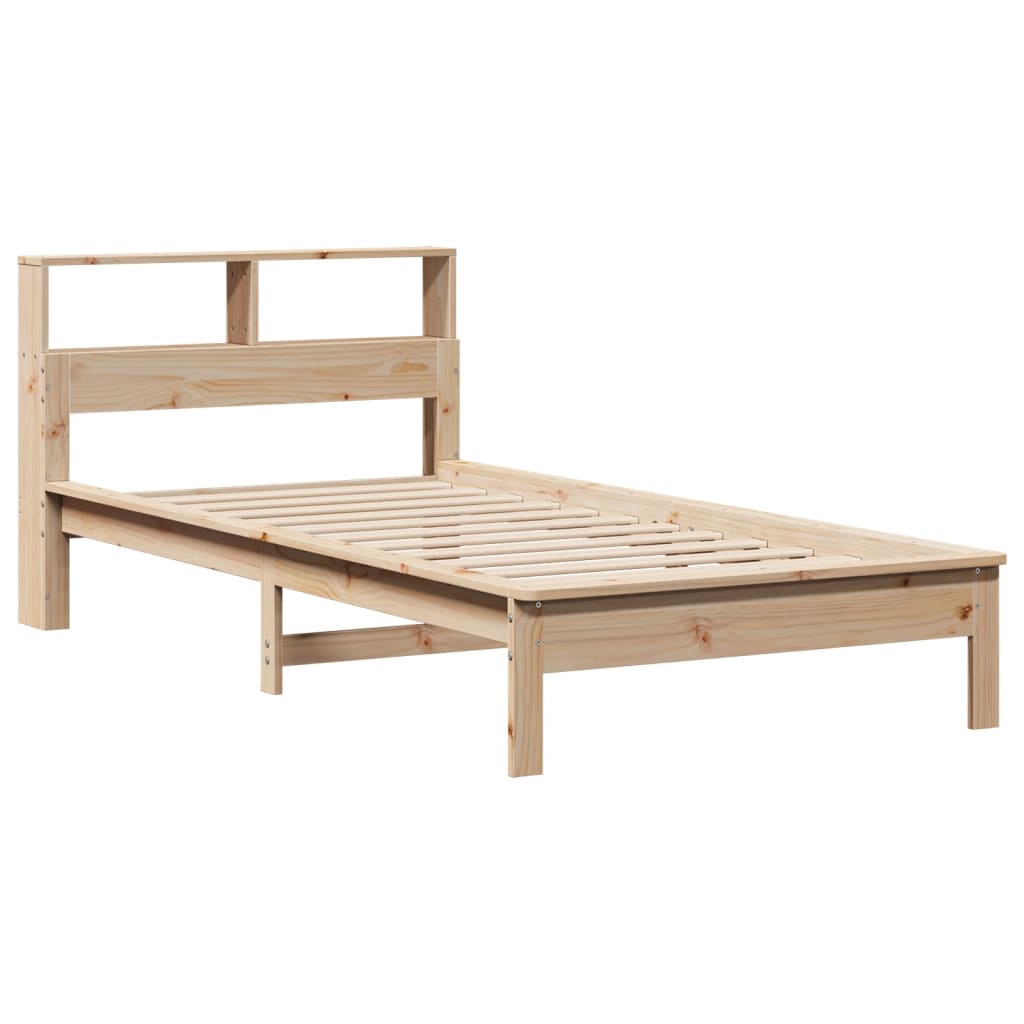 Bookcase Bed without Mattress 75x190 cm Small Single Solid Wood Pine