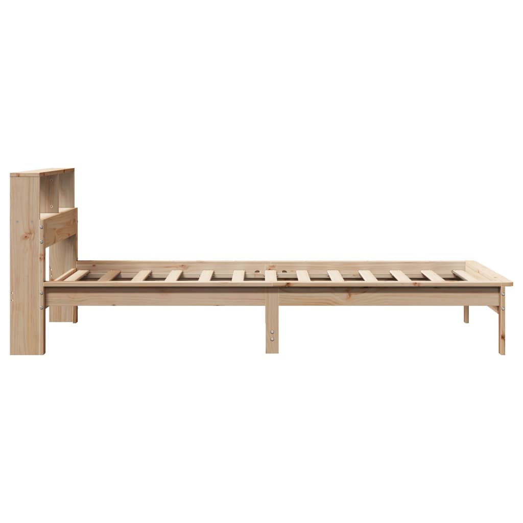 Bookcase Bed without Mattress 75x190 cm Small Single Solid Wood Pine