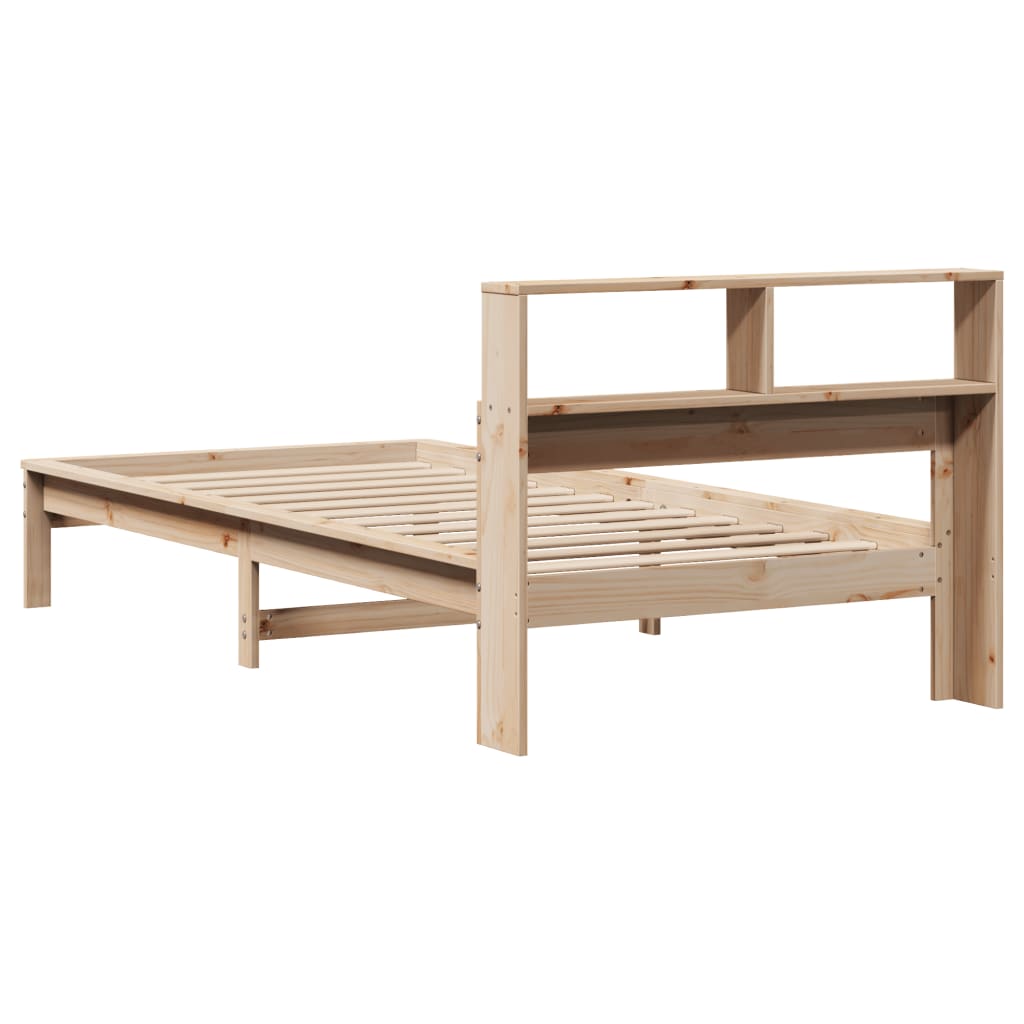 Bookcase Bed without Mattress 75x190 cm Small Single Solid Wood Pine