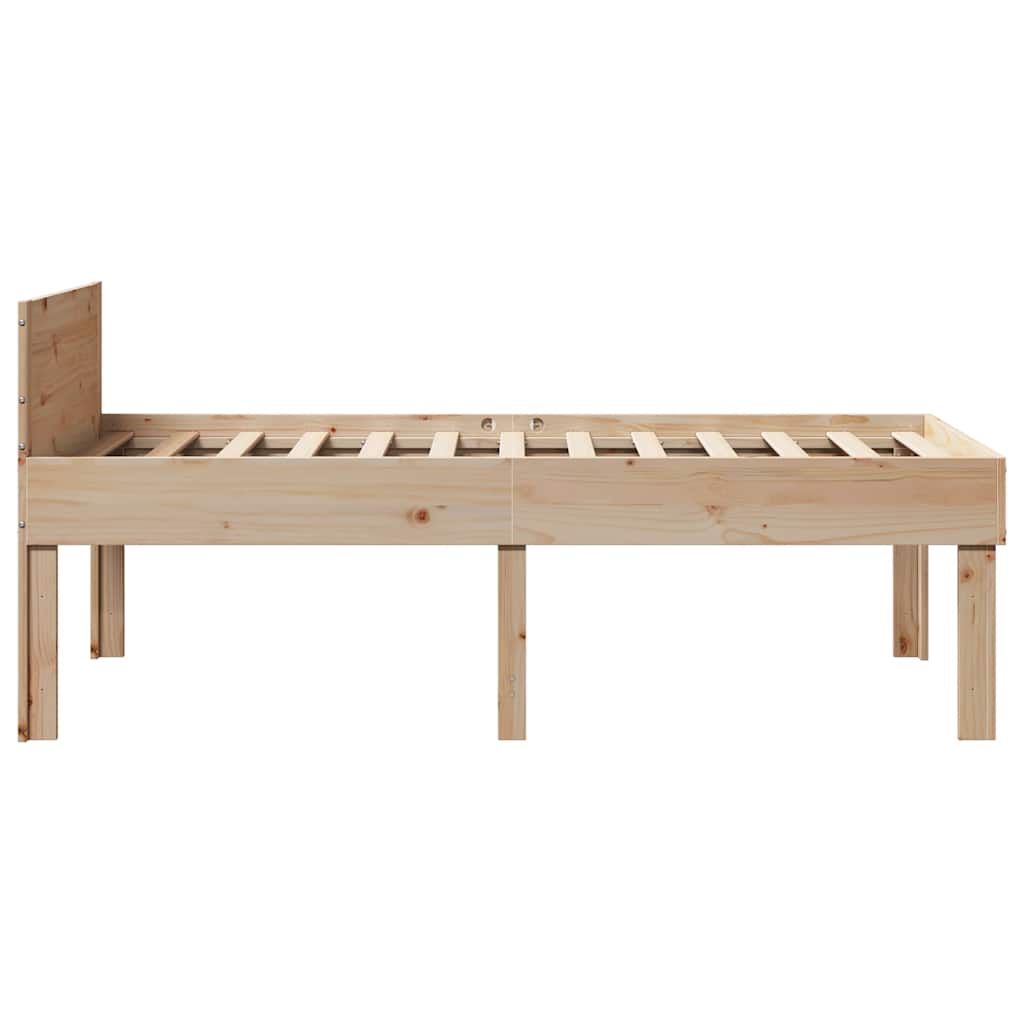 Bed Frame without Mattress 75x190 cm Small Single Solid Wood Pine