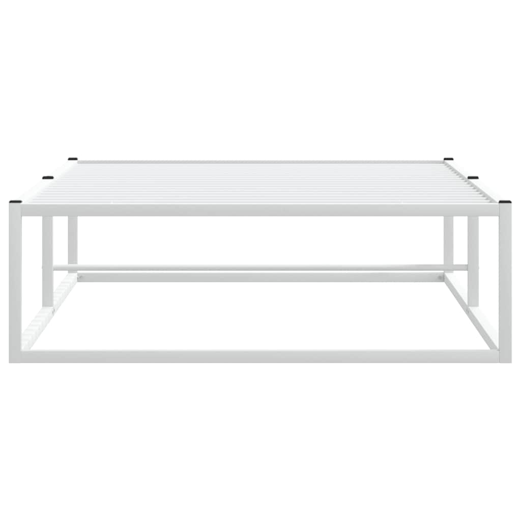 Bed Frame without Mattress White 90x200 cm Metal
