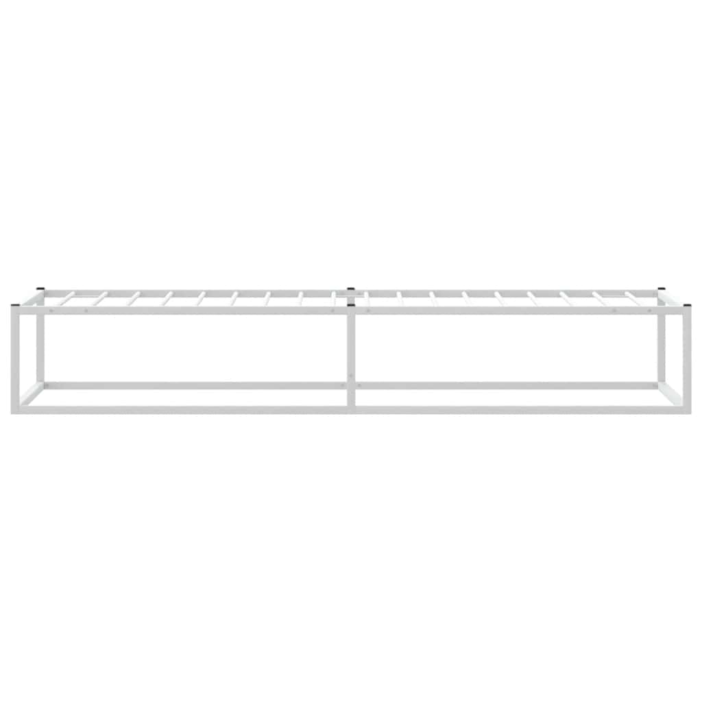 Bed Frame without Mattress White 90x200 cm Metal