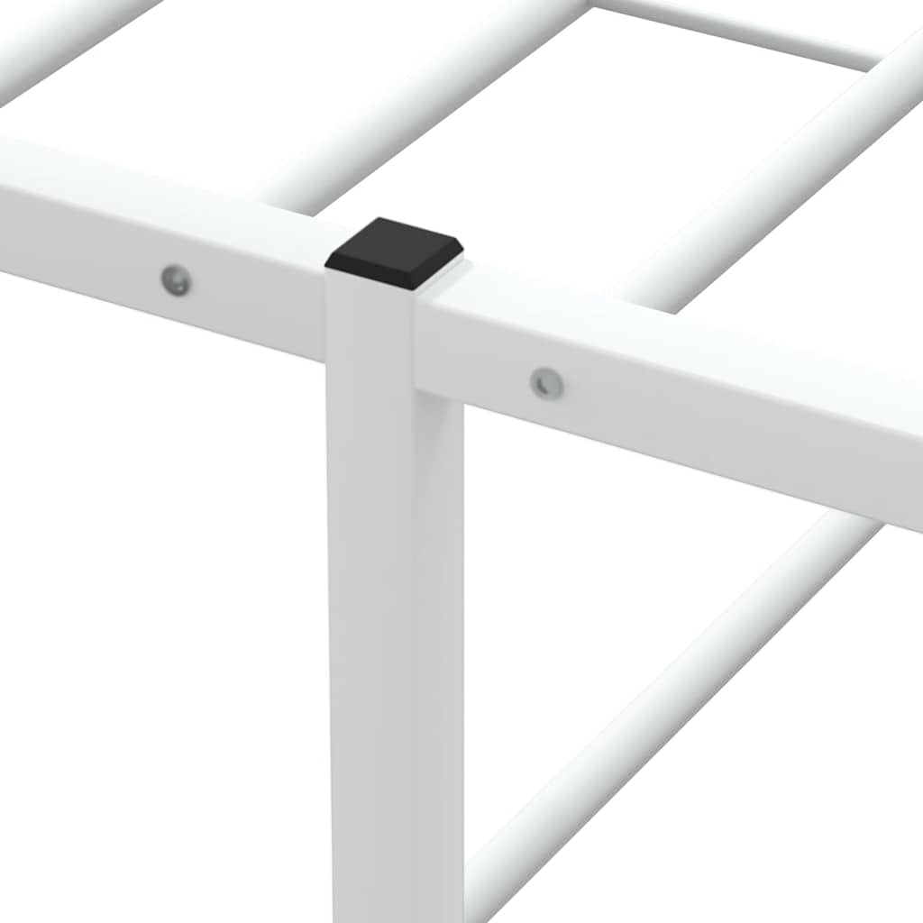 Bed Frame without Mattress White 90x200 cm Metal