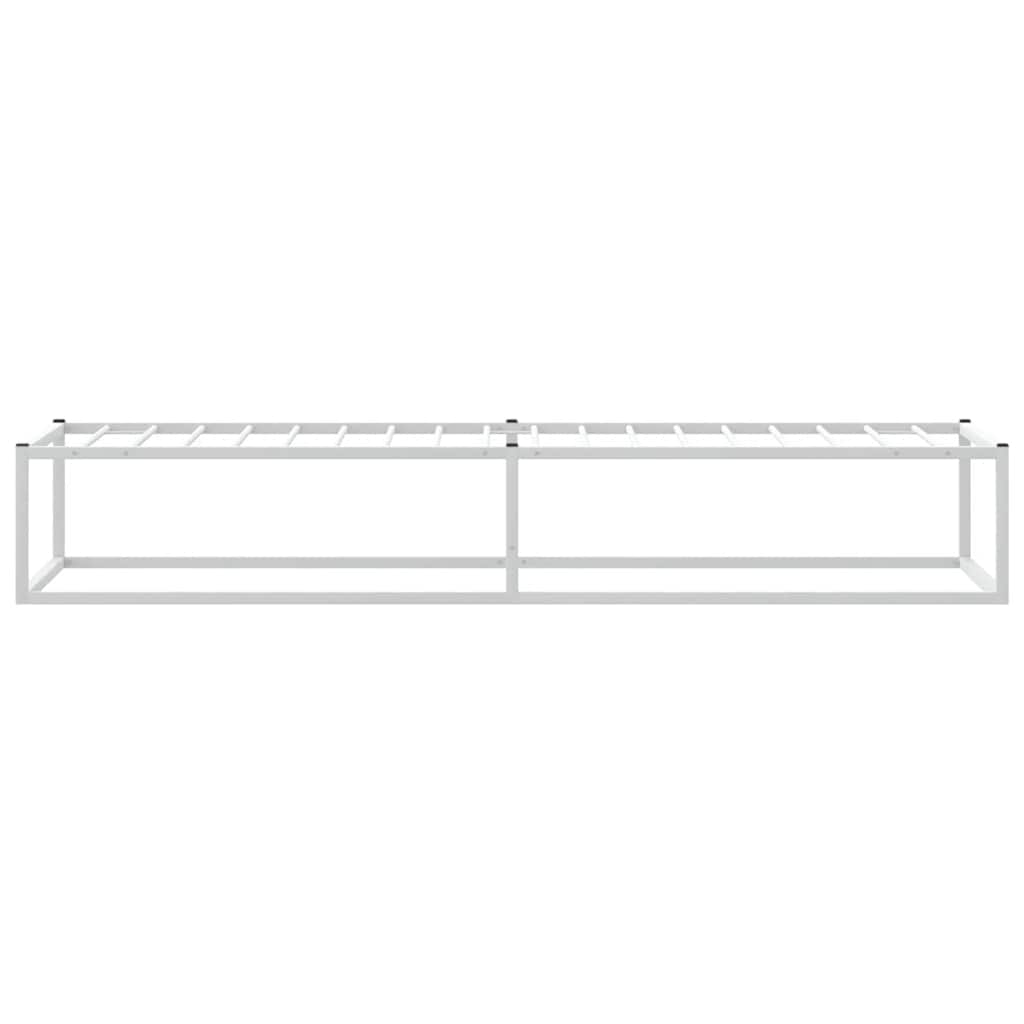 Bed Frame without Mattress White 100x200 cm Metal