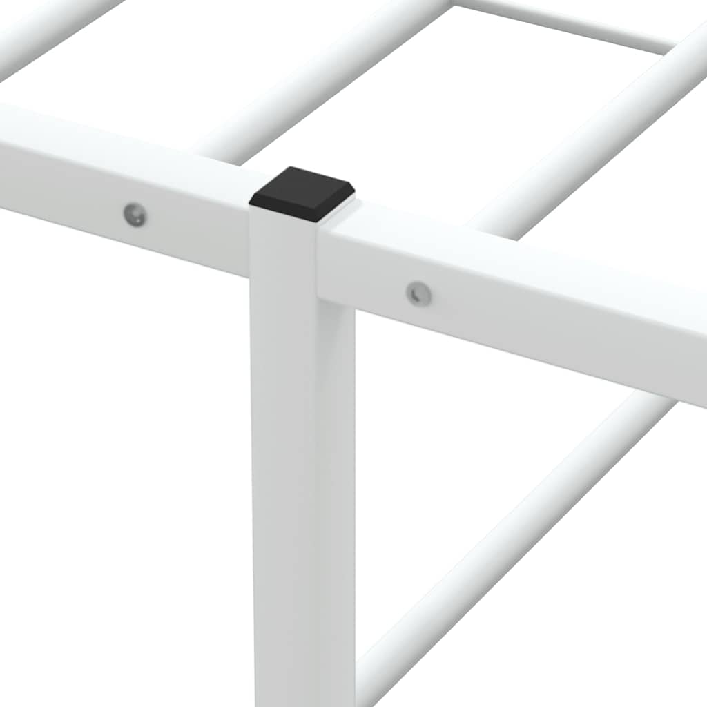 Bed Frame without Mattress White 100x200 cm Metal