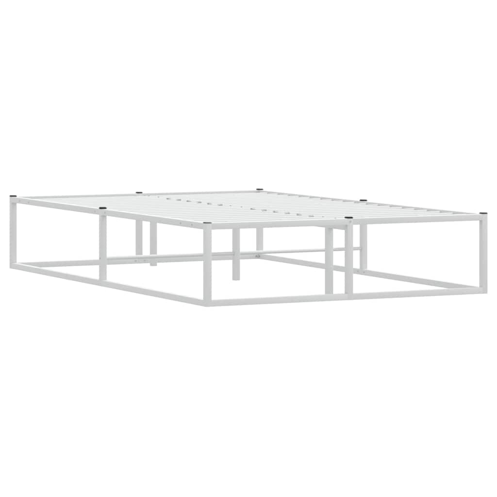Bed Frame without Mattress White 120x200 cm Metal