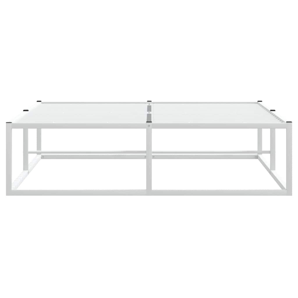 Bed Frame without Mattress White 120x200 cm Metal