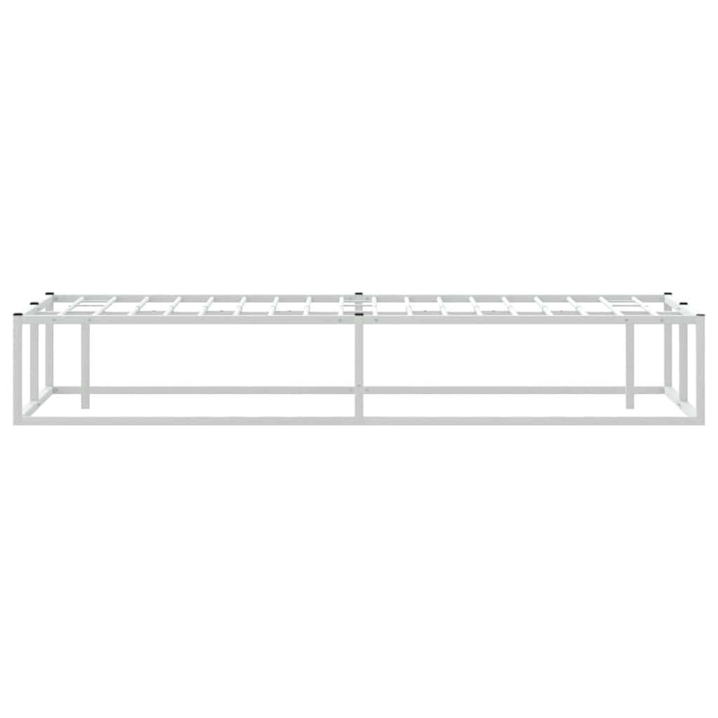 Bed Frame without Mattress White 120x200 cm Metal